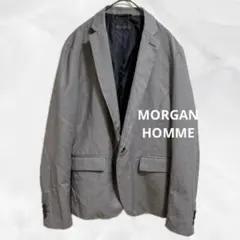 b821【モルガンオム】シングルボタンテーラードジャケットビジネススーツシンプル