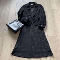 anysisジャケット×花柄ワンピース ブラックフォーマル セットアップ L
