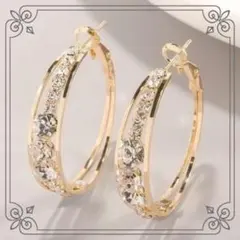 クリスタル ゴールド ピアス 韓国 レディース 新品 未使用 アクセサリー