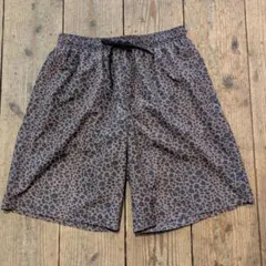 ヒョウ柄　豹柄　レオパード柄　ハーフパンツ　水陸両用　ブラウンレオパード　XL