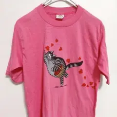 【新品】90s　クリバンキャット　クレイジーシャツ　ピンク　Tシャツのサムネイル