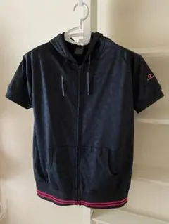 美品✨Kissmark フード付 半袖 パーカー  Lサイズ