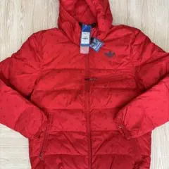 adidas ダウンジャケット XOサイズ　レッド　アディダスオリジナルス