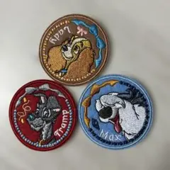 ディズニーキャラクターズ 刺繍ステッカー セリア ３枚