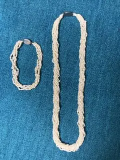 淡水パール？ネックレスとブレスレットセット