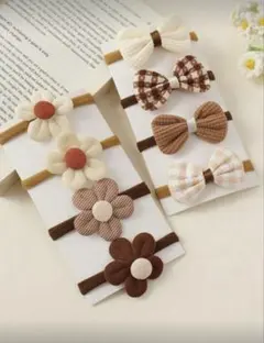 花とリボンのヘアゴムセット 16個