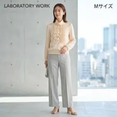 ラボラトリーワーク ハイネック フリル長袖ブラウス M アイボリー レトロのサムネイル