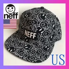 レア【新品】NEFF ネフ キャップ USA 帽子 黒 ニコちゃんのサムネイル