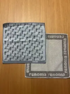 renoma タオルハンカチ 2枚セット グレー