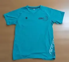 DESCENTE ターコイズ 半袖Tシャツ