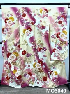 振袖 銀通し 金彩 ラメ刺繍 身丈168cm 撥水加工済 MO3499 - メルカリ