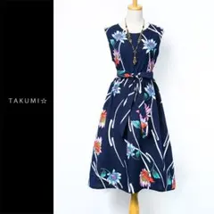 アナイ 38 アートフローラルプリント ブラウス アシメパンツ 