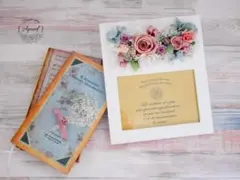 【白】フラワーフォトフレームフレーム