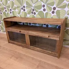 けみちゃん様専用　テレビボード　木製ハンドメイド　ガラス棚　木製棚　チェスト