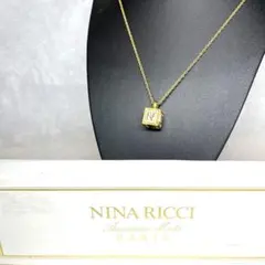 【正規品】NINA RICCI ニナリッチ　キューブ型 ラインストーンネックレス