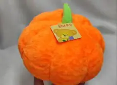 オレンジ かぼちゃ型ぬいぐるみ