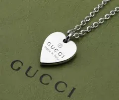 極美品 GUCCI ハート ネックレス 両面刻印 グッチ Y2K 16 - メルカリ