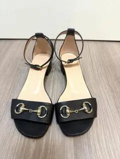 GUCCI ホースビット レザーサンダル ブラック36 1/2のサムネイル