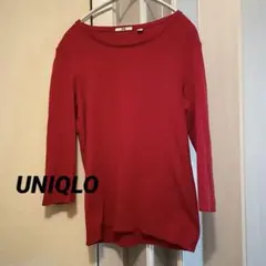 ユニクロ　UNIQLO シャツ 七分袖　シャツ　赤　レッド　Tシャツ