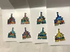 【未使用】ディズニー シンデレラ城 ピンバッジ 8個セット