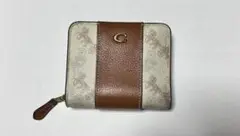 COACH 二つ折り財布 ベージュ ブラウン