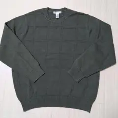 Geoffrey Beene オリーブグリーン セーター XL(9)