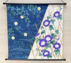 初夏ウォールデコ【露夏尽くし】軸付きタペストリー 7月 蛍 朝顔 新品未使用品