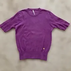 半袖ニット パープルのサムネイル