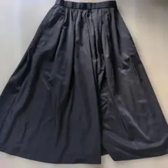 プラステPLSTロングフレアスカート ブラックのサムネイル