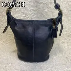 OLD COACH バケツ型 ショルダーバッグ レザー ブラック Y2K