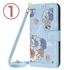 iPhone12/13/14/15/16手帳型スマホケース 花柄　抗衝撃防塵