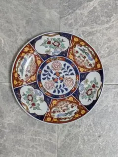 金継ぎ・修復練習用】九谷焼 色絵 花鳥文 皿 22cm 割れ・破片2点