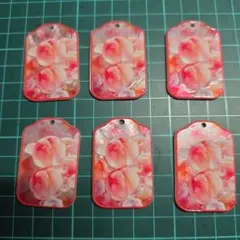 即購入OK 6枚 桃 プレート アクリル