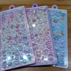 3Dキャラクターシールセット 3パック　ぷくぷく硬いタイプ