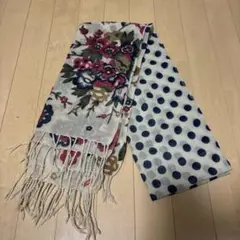 Glen Prince（グレンプリンス）花柄×ドット 大判ストールのサムネイル