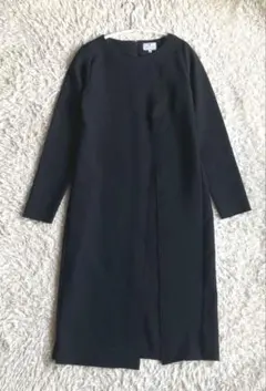 新品◯ランバンオンブルー スリット ワンピース ネイビー 38