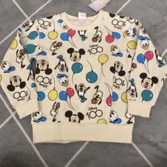 新品　ディズニー　D100 ミッキー　長袖　裏微起毛　トレーナー　120