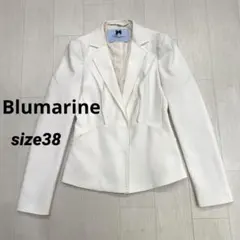 美シルエット イタリア Blumarine ホワイト ジャケット 裏シルクのサムネイル
