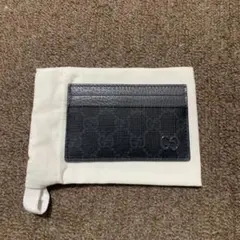 GUCCI グレー レザー カードケース
