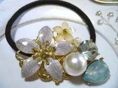 新品・大人用ビジューヘアゴム・ハンドメイド③