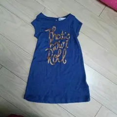 値下 H&M  シンプル紺色ニットワンピ