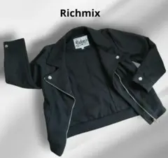 【Richmix】 マックハウス　ライダースジャケット ブラック　140cm