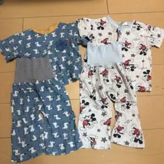 ミッキーマウス柄 ベビーパジャマ 100cm