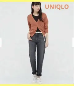 UNIQLO ライトVネックカーディガン オレンジ