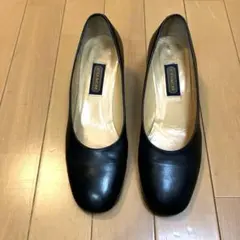 COACH イタリア製 レザー パンプス ブラック 7.5B 24cm