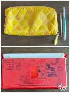 Nintendo DS 本体　ジャンク品　スヌーピー　ケースおまけ付き