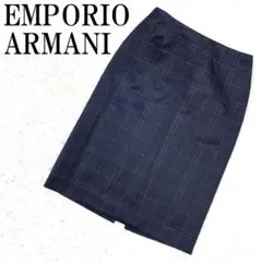EMPORIO ARMANI タイトスカート ネイビーチェック 36 B3158のサムネイル