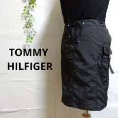 トミー・ヒルフィガー　黒いタイトスカート 　サイドポケット付き