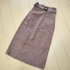 ピンク タイトスカート リング付きベルト