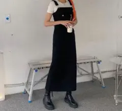 blackup クチンポケットサスペンダーワンピース